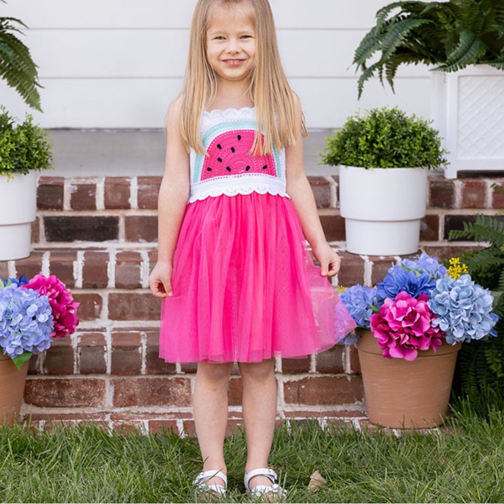 VGUC Crochet Watermelon Tulle Dress